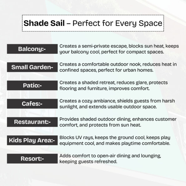 uses of balcony shade sails