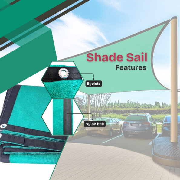 features of shade sails car parking