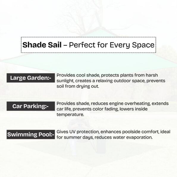 uses of large garden shade sails