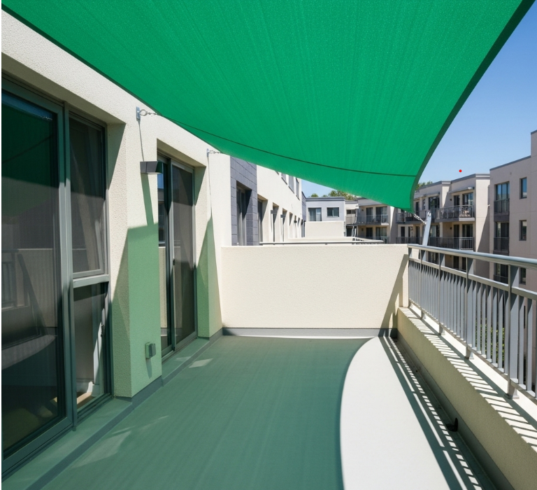 Best Size of Sun Shade Net for Balcony Use in India