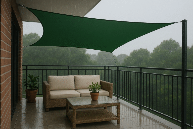 Protect Your Balcony and Patio with Outdoor Shade Sails for Rainy Weather