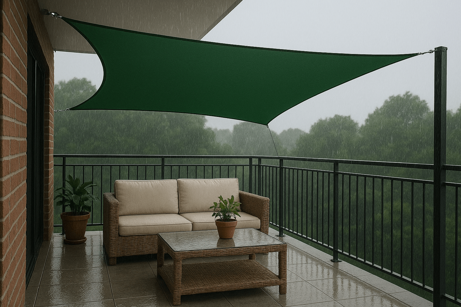 Protect Your Balcony and Patio with Outdoor Shade Sails for Rainy Weather