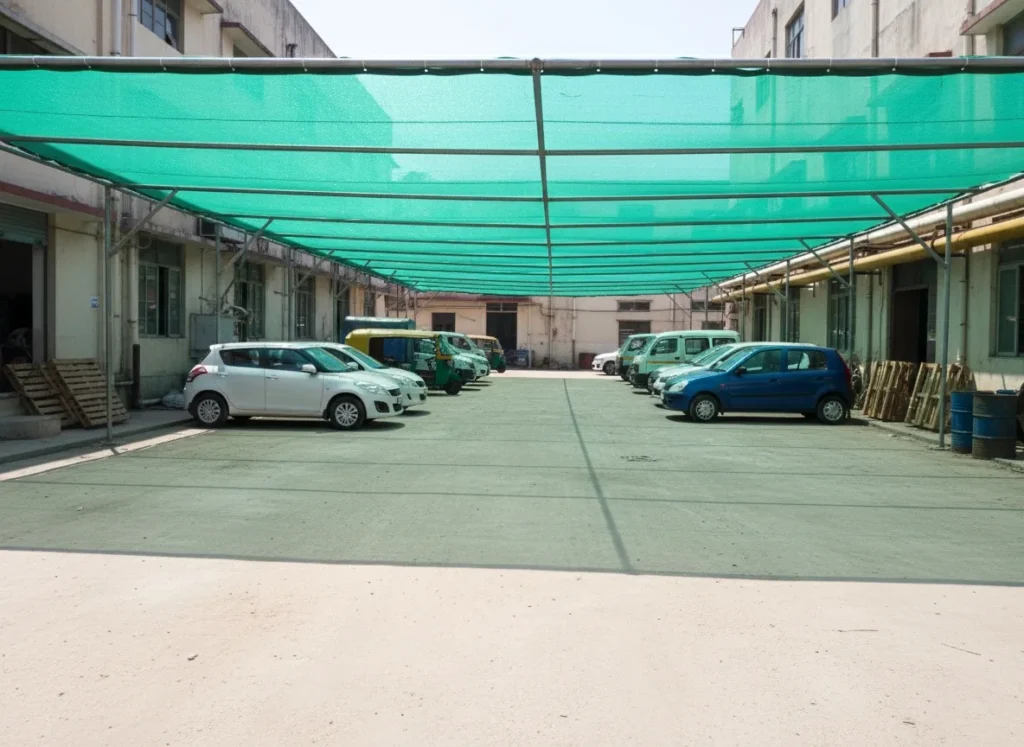 green shade net for parking