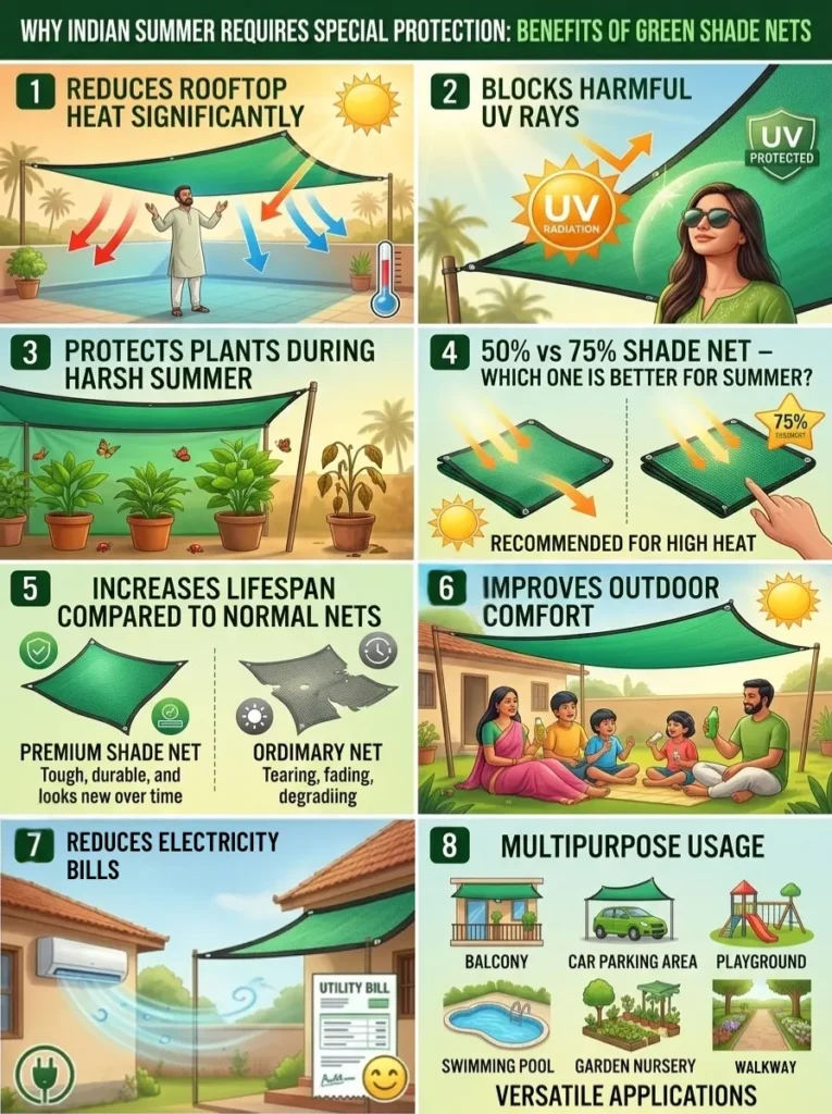 UV stabilized shade net