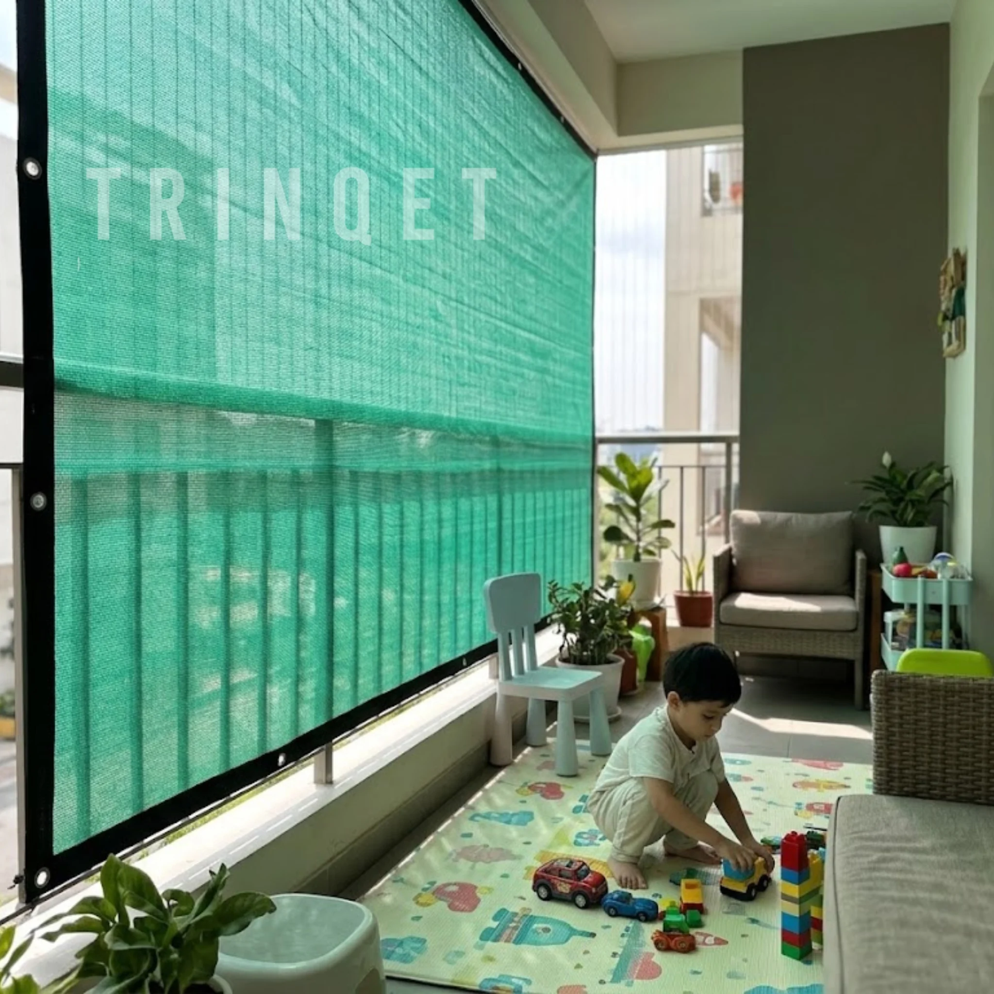 large balcony shade net