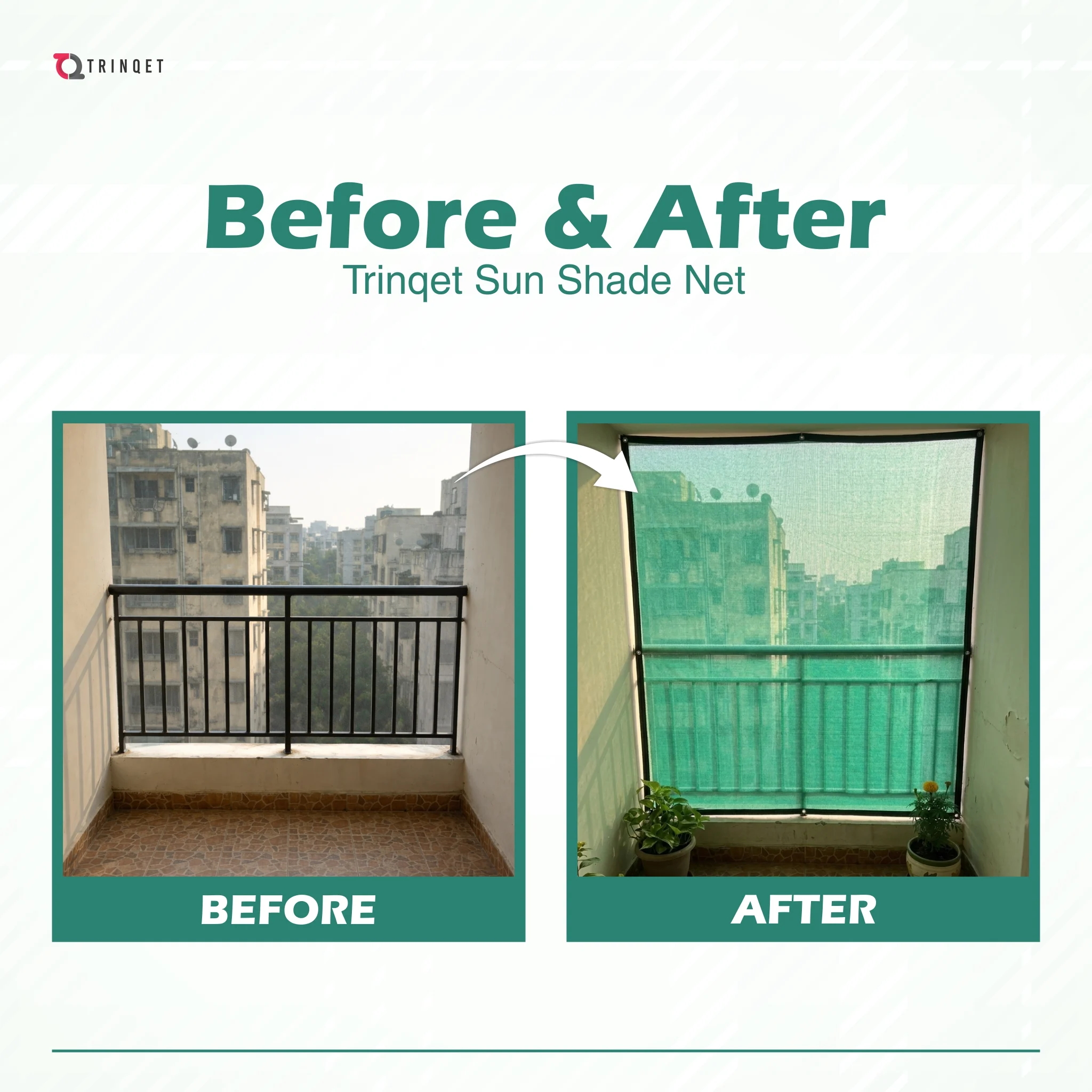 green shade net for balcony