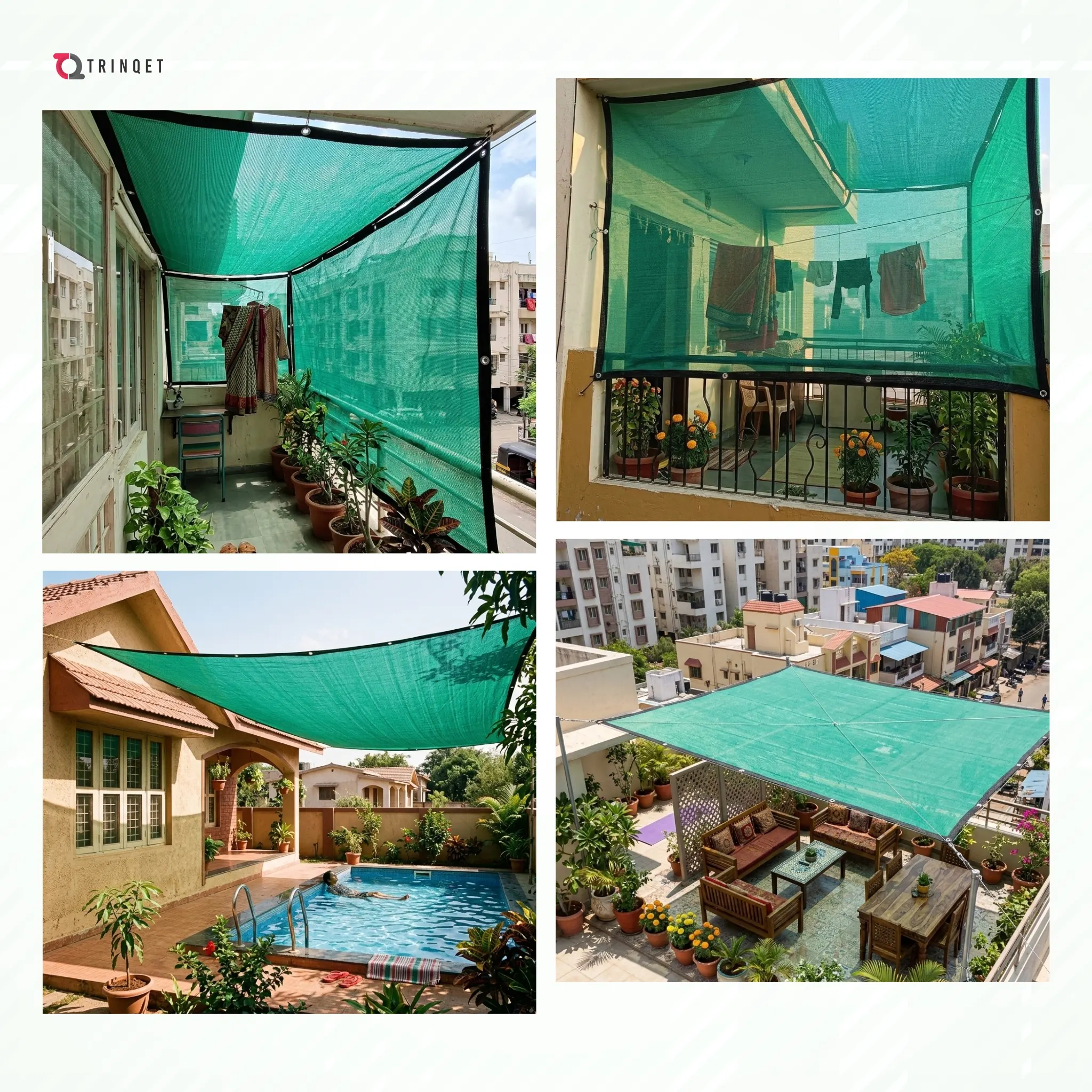 green shade net for balcony