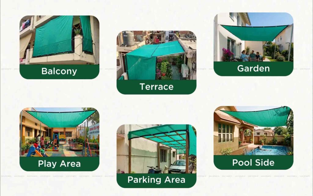 multiple area shade net uses