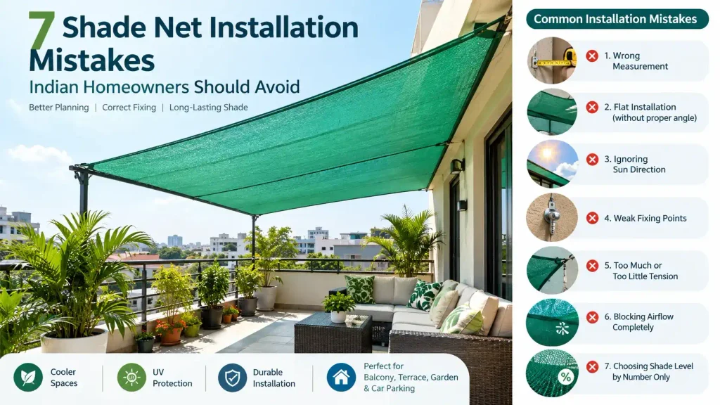 shade net installation mistakes